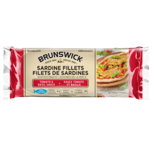Sardine Fillets Seafood Snacks in Tomato and Basil Sauce
